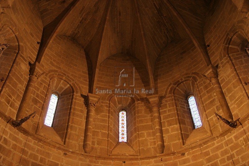 Detalle de la zona superior de la capilla mayor