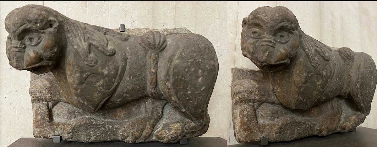 Relieve románico de un león, museo del Louvre