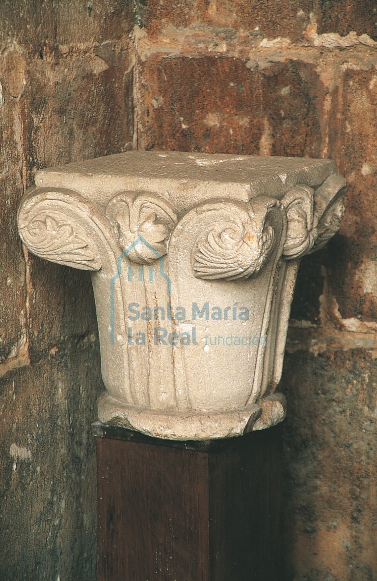 Capitel vegetal del lapidario del claustro alto