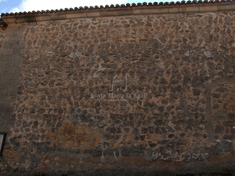 Detalle del paramento del muro norte