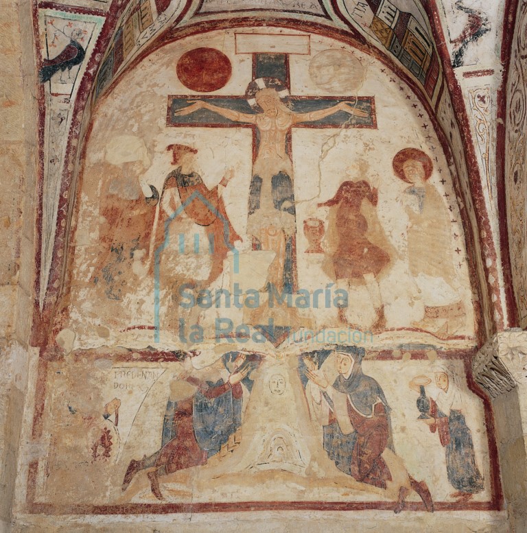 Pinturas murales del panteón. Crucifixión