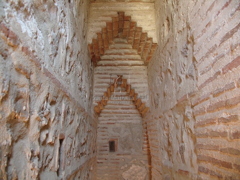 Detalle de las bóvedas de la escalera de la torre
