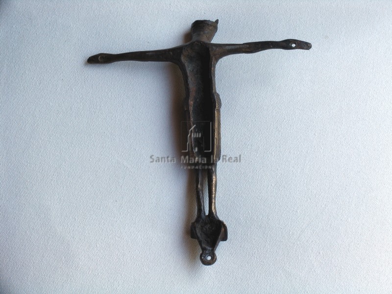 Cristo de bronce, detalle de la parte posterior