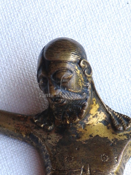 Cristo de bronce, detalle del rostro