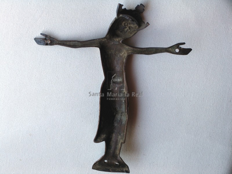 Cristo de bronce, detalle de la parte posterior