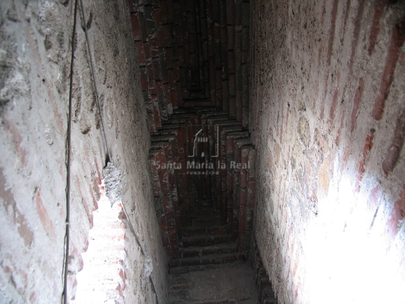 Detalle de las bóvedas de la escalera de la torre