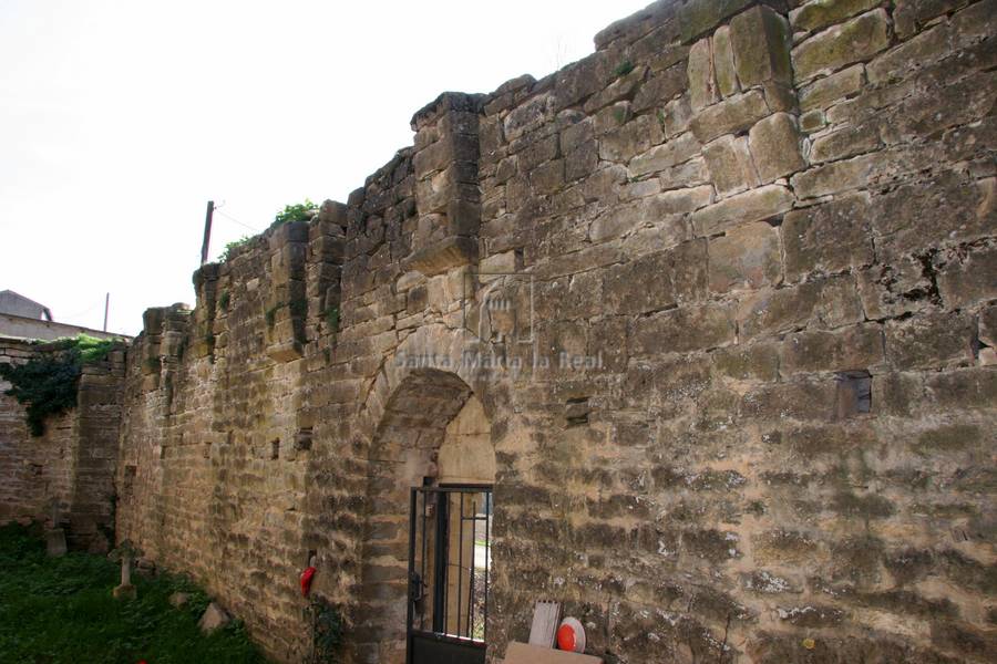 Detalle del interior del muro sur