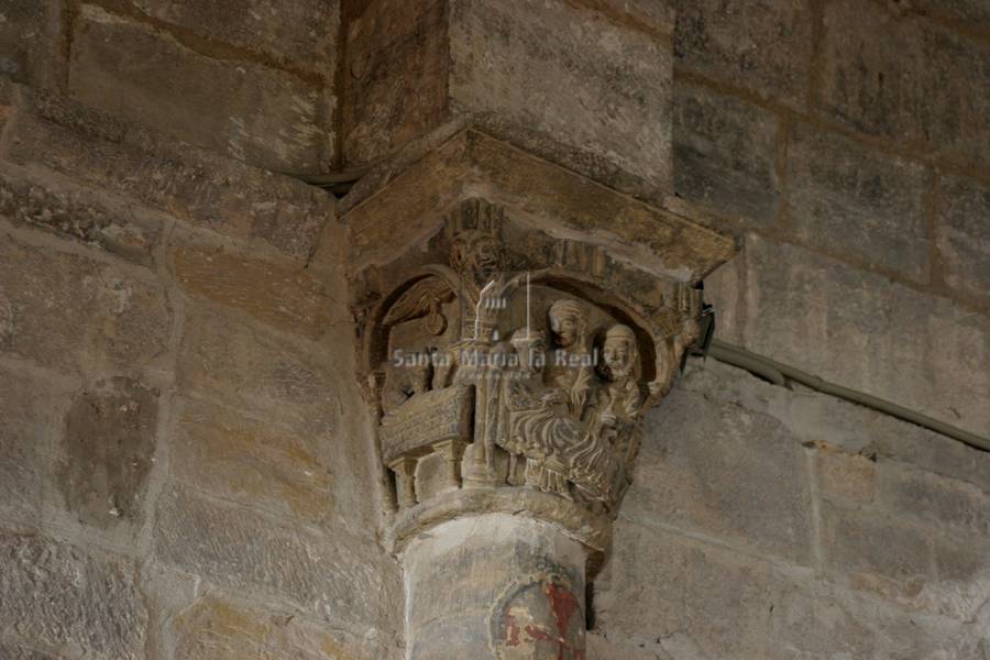 Capitel del interior. Nacimiento