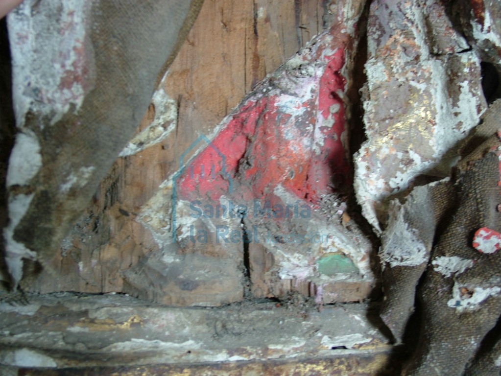 Detalle de la talla dedicada a Nuestra Señora del Monte