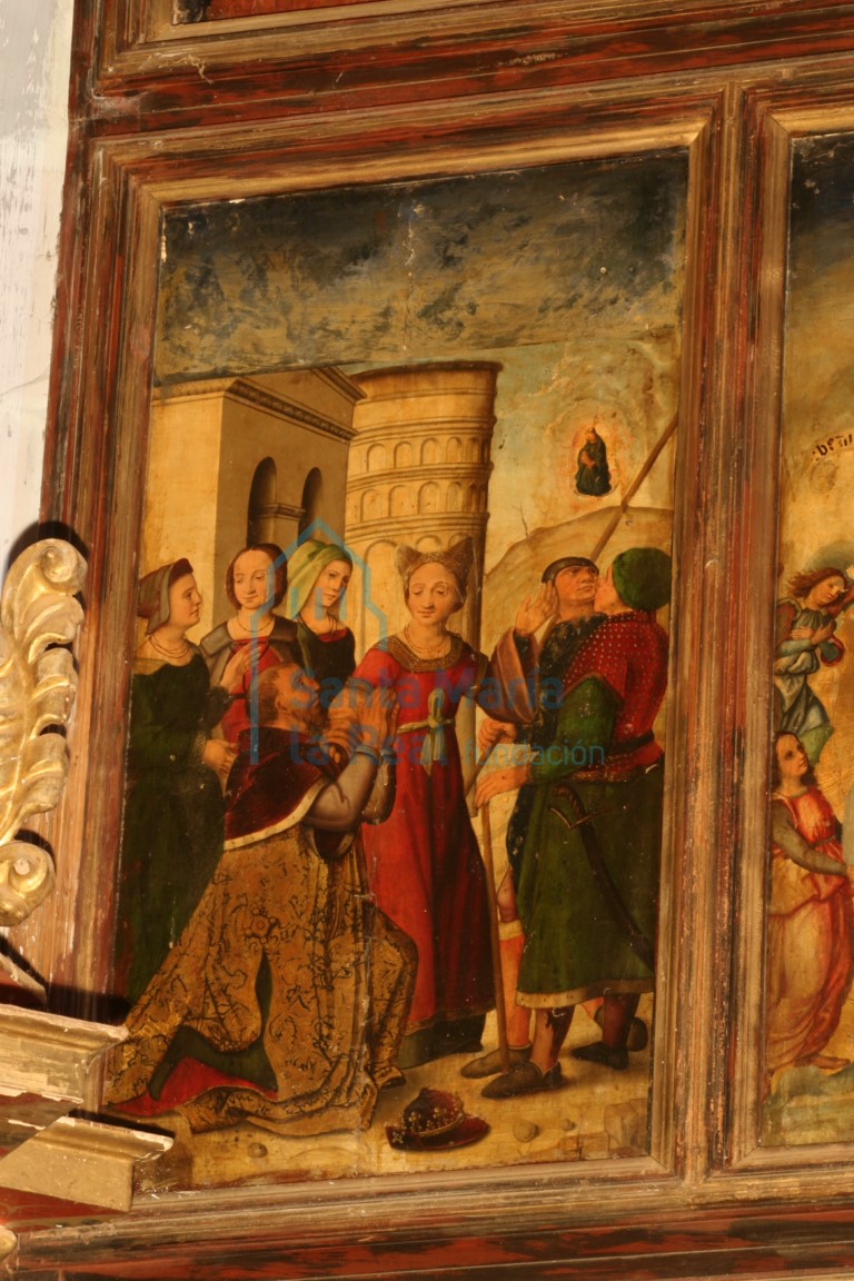 Pintura sobre tabla, del retablo