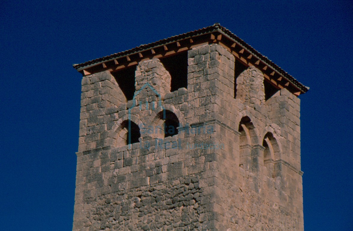 Detalle del cuerpo superior de la torre. Después de la restauración