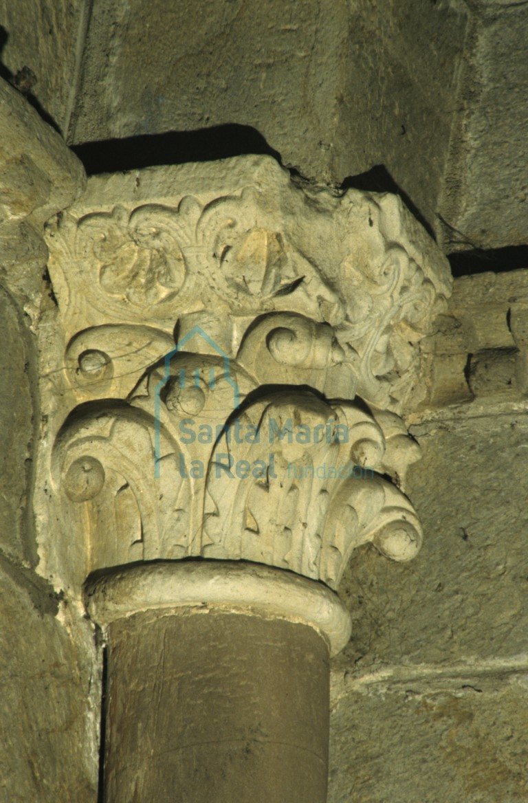 Capitel vegetal del interior