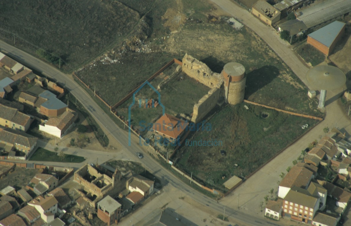 Vista aérea de las murallas de Villalpando