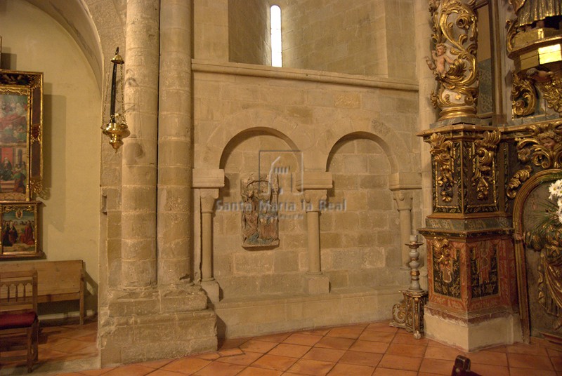 Detalle del muro norte de la capilla mayor