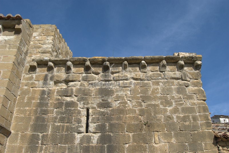 Vista del muro sur del testero