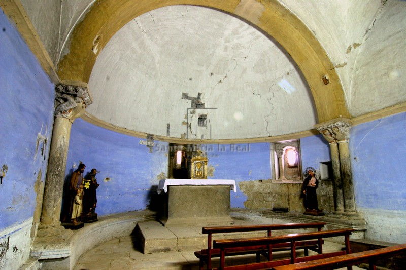 Capilla central de la iglesia baja o cripta