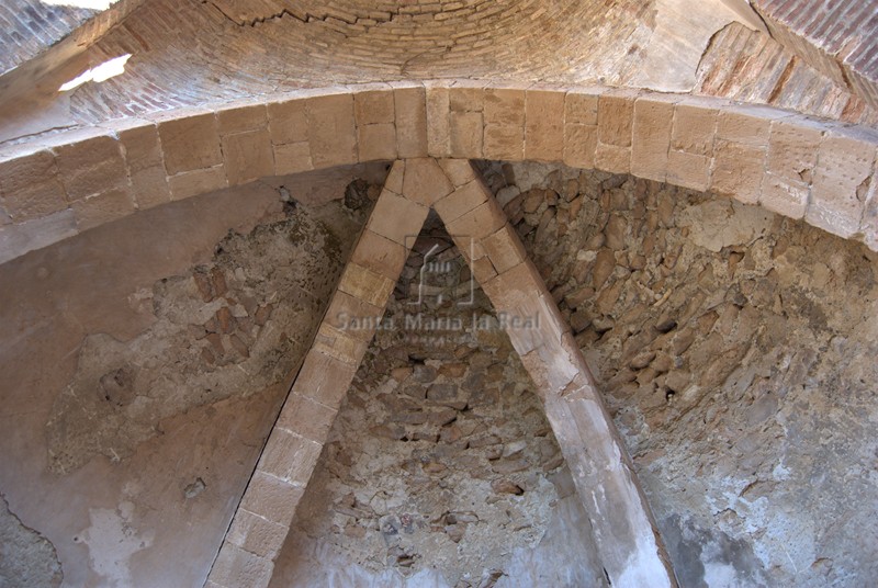 Detalle de la bóveda de la capilla sur